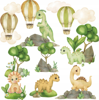Nálepky na stenu DINOSAURS 50x100cm D8
